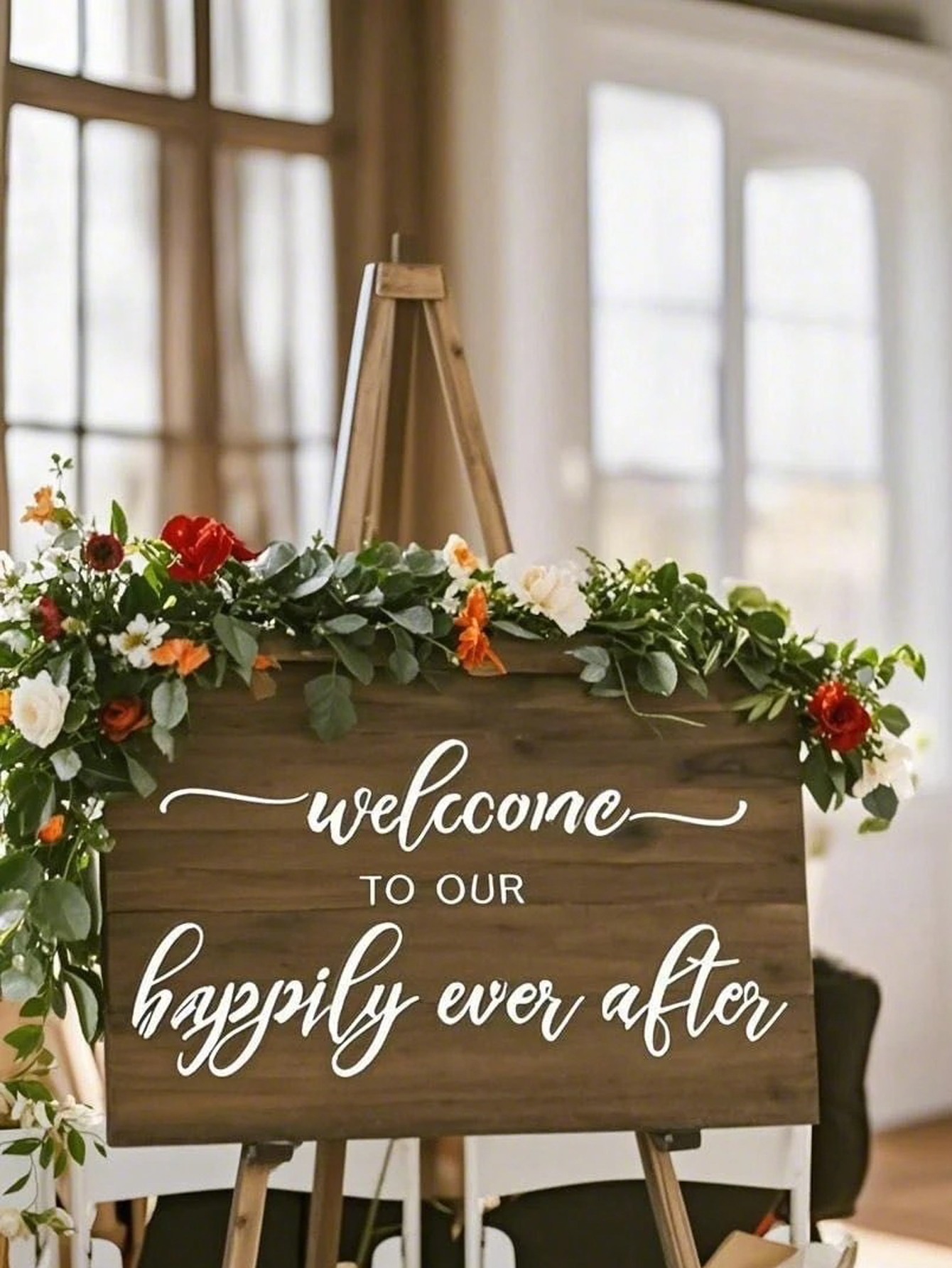 White Personalized Wedding Welcome Stickers